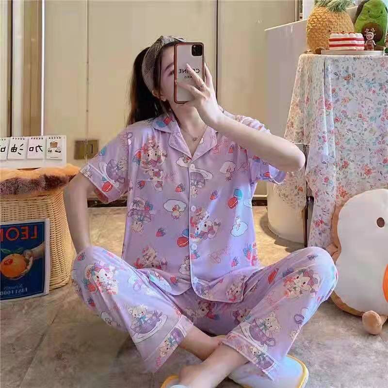 Piyama CP kancing Baju tidur piyama cp import ALL Size