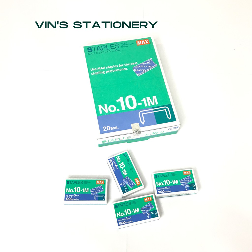 

ORIGINAL ISI STAPLER / STAPLES MERK MAX NO.10-1M (KECIL) DAN NO. 3-1M (BESAR)