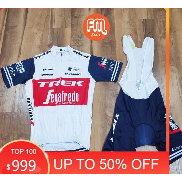 Road Bike Jersey Set Import Trek Segafredo Baju Sepeda Kamyukamyi