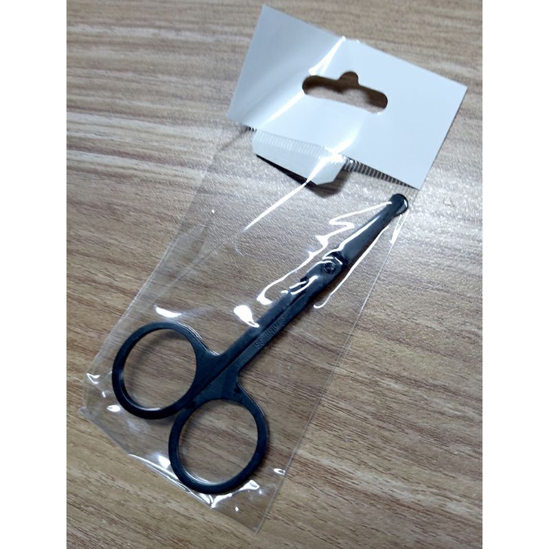 KNIFEZER Gunting Cukur Bulu Hidung Nose Hair Scissor Stainless Steel - Black