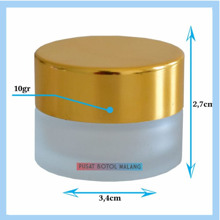 Pot Glass 10Gr Gold | Pot Kosmetik 10Gr Gold