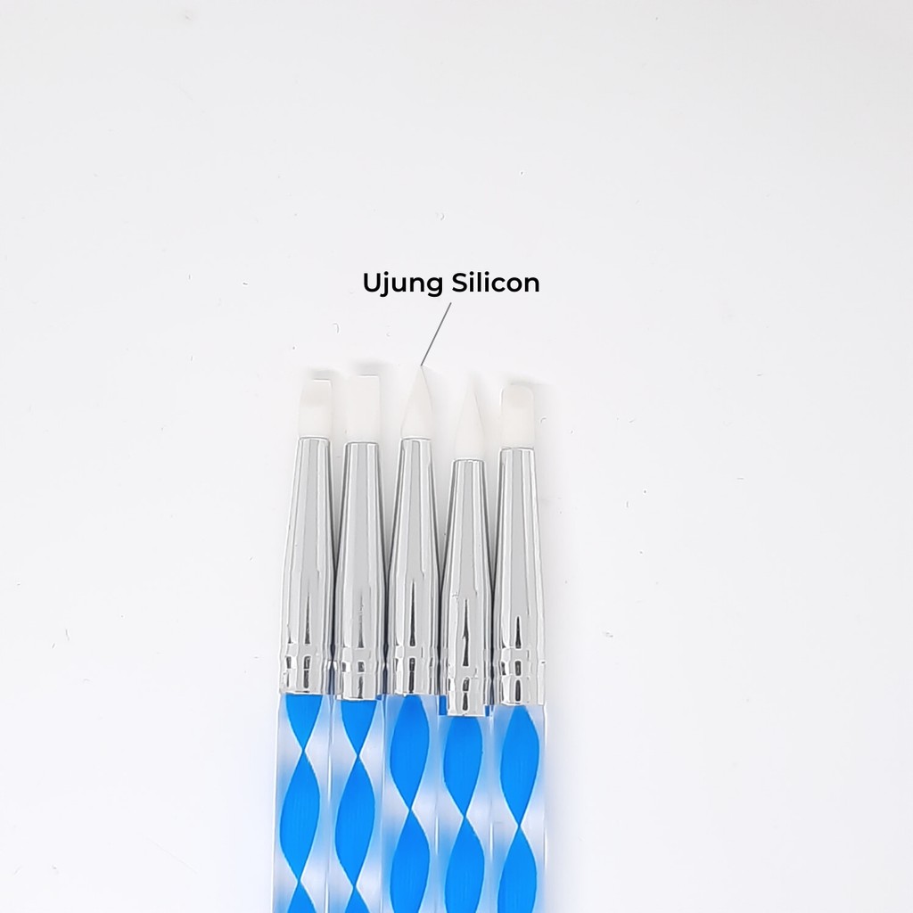 Brush Dual dotting silicone spiral set Nail Art tools