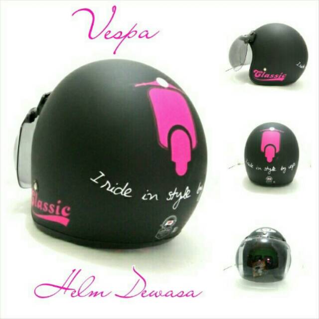 HELM BOGO VESPA CLASSIC PINK