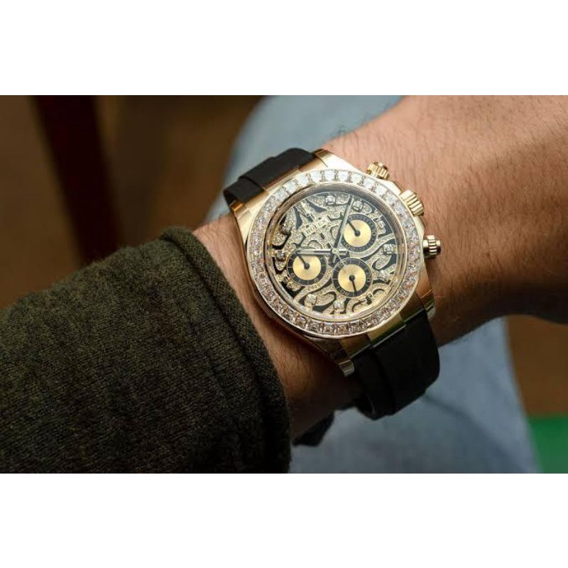 JAM TANGAN ROLEX DAYTONA TIGER EYE SUPERCLONE SWISSMATIC