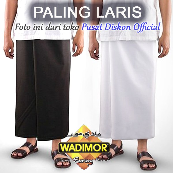 SARUNG WADIMOR HITAM PUTIH POLOS SARUNG WADIMOR BLACK AND WHITE SARUNG MURAH SARUNG SHOLAT SARUNG NU