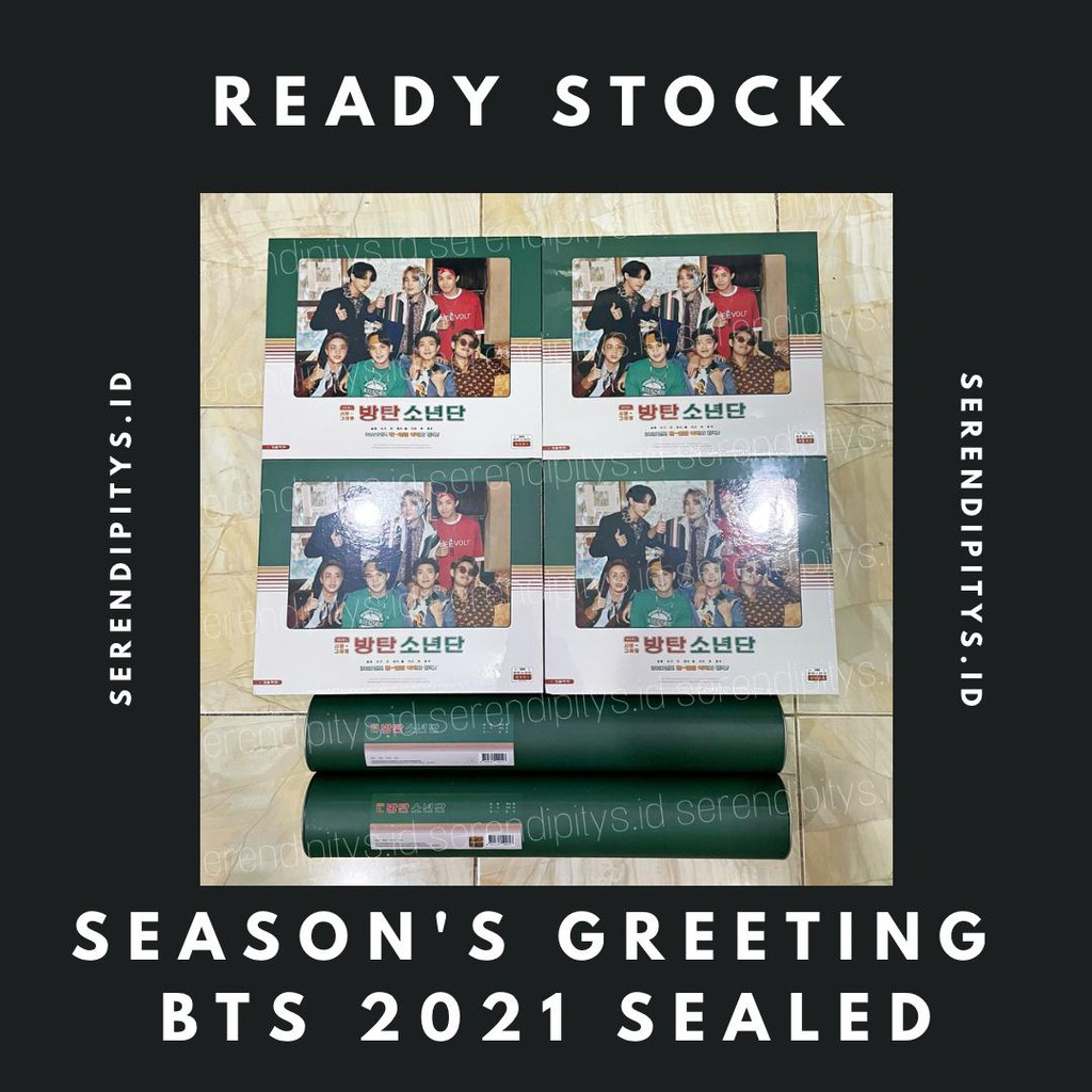 READY STOCK SEASON'S GREETING BTS 2021 OFFICIAL SEALED FULLSET WEVERSE BTS SEASON GREETING 2021 BTS