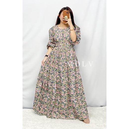 MDLV 01190 ATTICIA MAXI DRESS KOREA DRESS MAXI DRESS MUSLIM GAMIS MAXI FASHION MUSLIM FASHION IMPORT