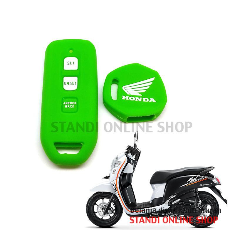 Kondom Kunci Silikon Remote Honda All New Scoopy Komplit Hijau