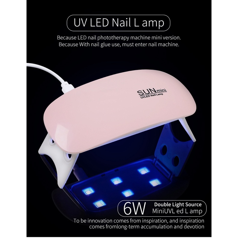 Sun Mini Lampu Pengering Kuku UV Nail Light Led Lamp Nail Dryer