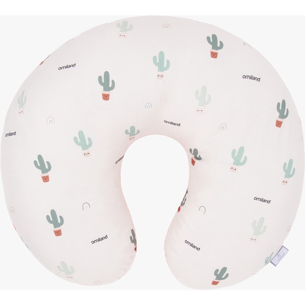 Omiland Nursing Pillow Bantal Menyusui + Free Bantal Lengan Peang Cactus Series