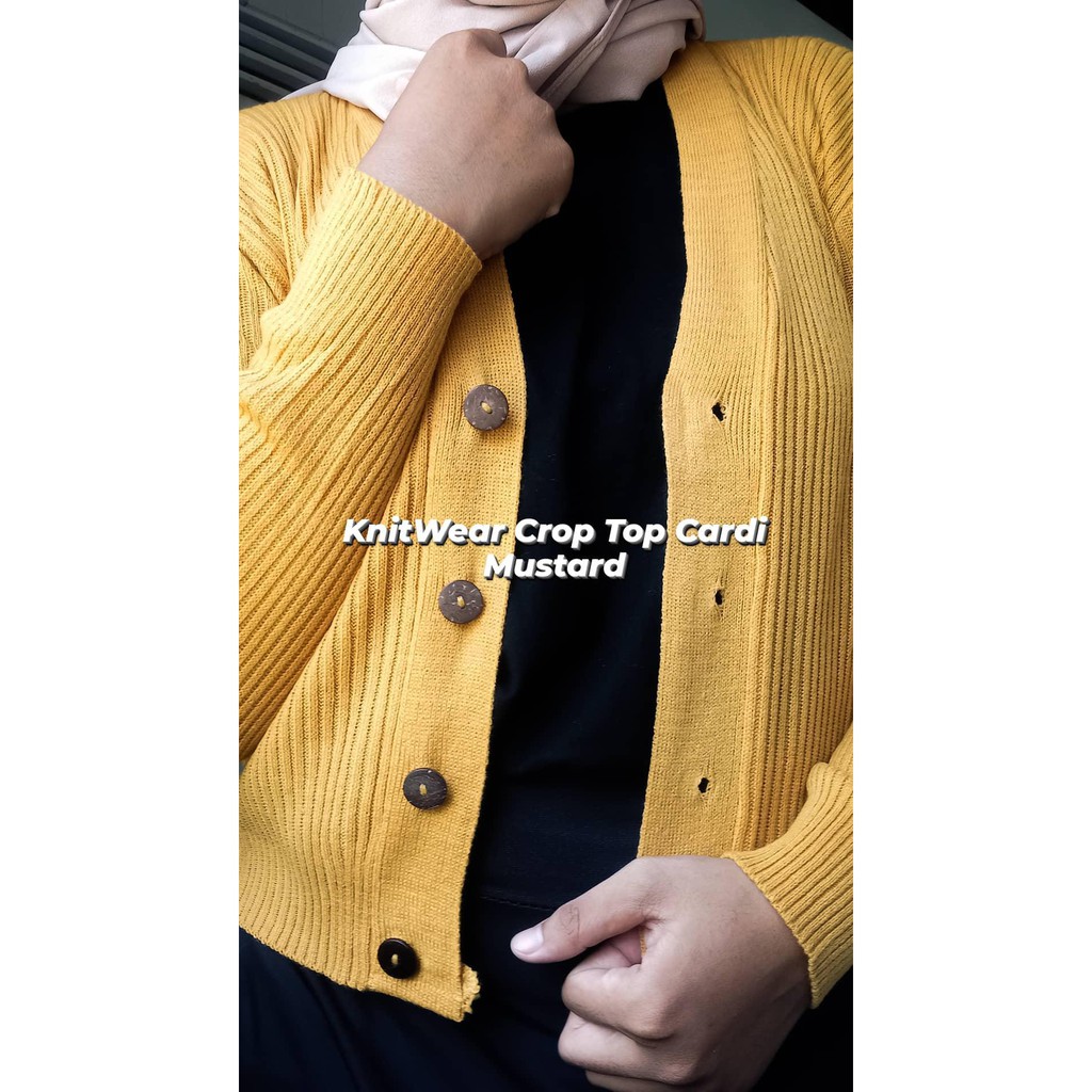 Rajut Crop Top V-Neck