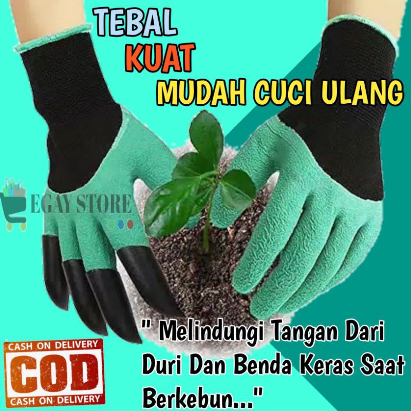 SARUNG TANGAN KEBUN CAKAR PERALATAN BERKEBUN TAMAN GARDEN GLOVES GARDENING TOOLS KIT PERALATAN RUMAH