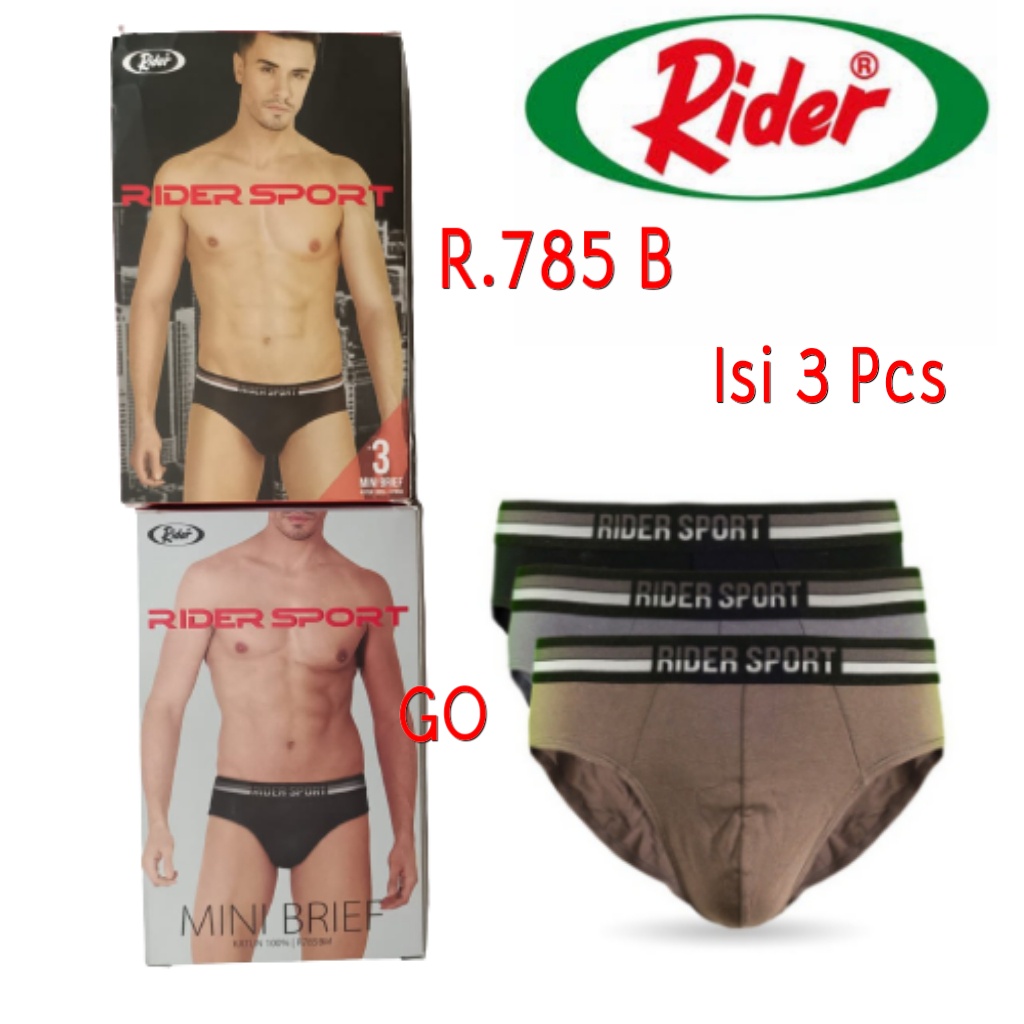 gof Celana Dalam Pria Rider Sport R762B1,R761B,R785B Isi 3pcs BOX 3in 1 CD Rider Murah Best Seller