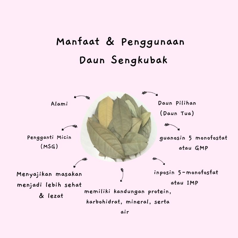 

Daun Sengkubak Daun Pengganti Micin MSG Alami 50 Gram