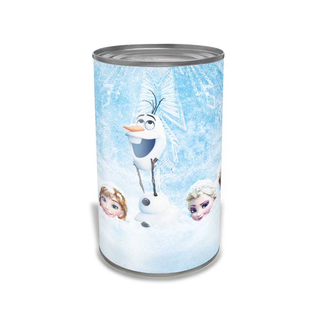 CELENGAN KARAKTER UNIK SOUVENIR KADO / CELENGAN KALENG BUKA TUTUP - FROZEN-FROZ 006