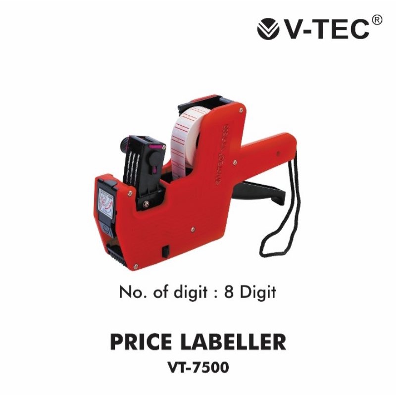 

V-Tec Alat Label Harga vt 7500 / Price Labeller Vtec VT-7500 / Alat Label Harga 1 Line / Mesin Label Harga