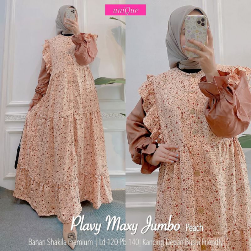 plavy dress unique gamis