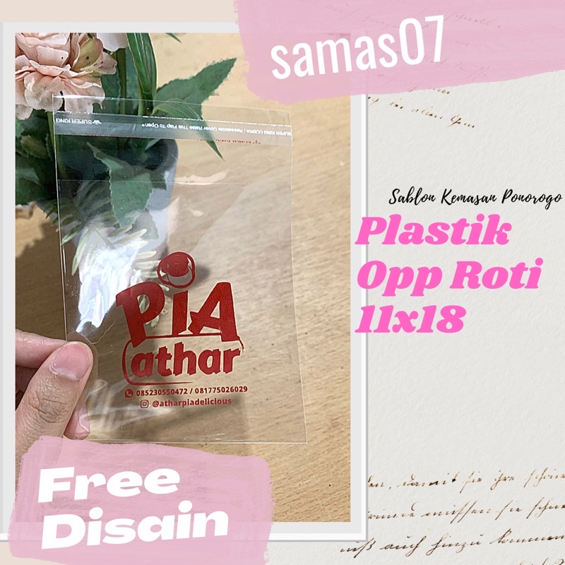 Sablon plastik opp 11x18 sablon plastik kemasan roti sablon kemasan