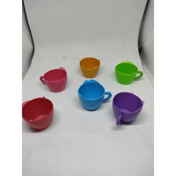 mainan gelas /teko plastik isi 100 pcs