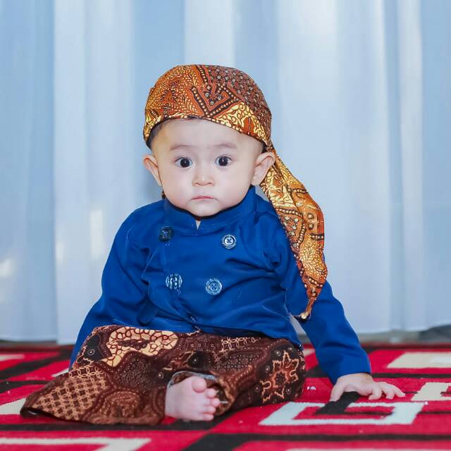 COD...!!! Setelan Baju Beskap Anak + Bawahan Jarik Instan + Blangkon Solo (Ukuran Bayi Sampai SD) #Adat #Jawa #Tradisional #TedakSiten