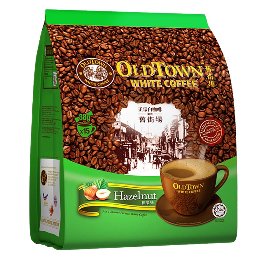 

OLD TOWN WHITE COFFEE HAZELNUT ISI 15 SACHET