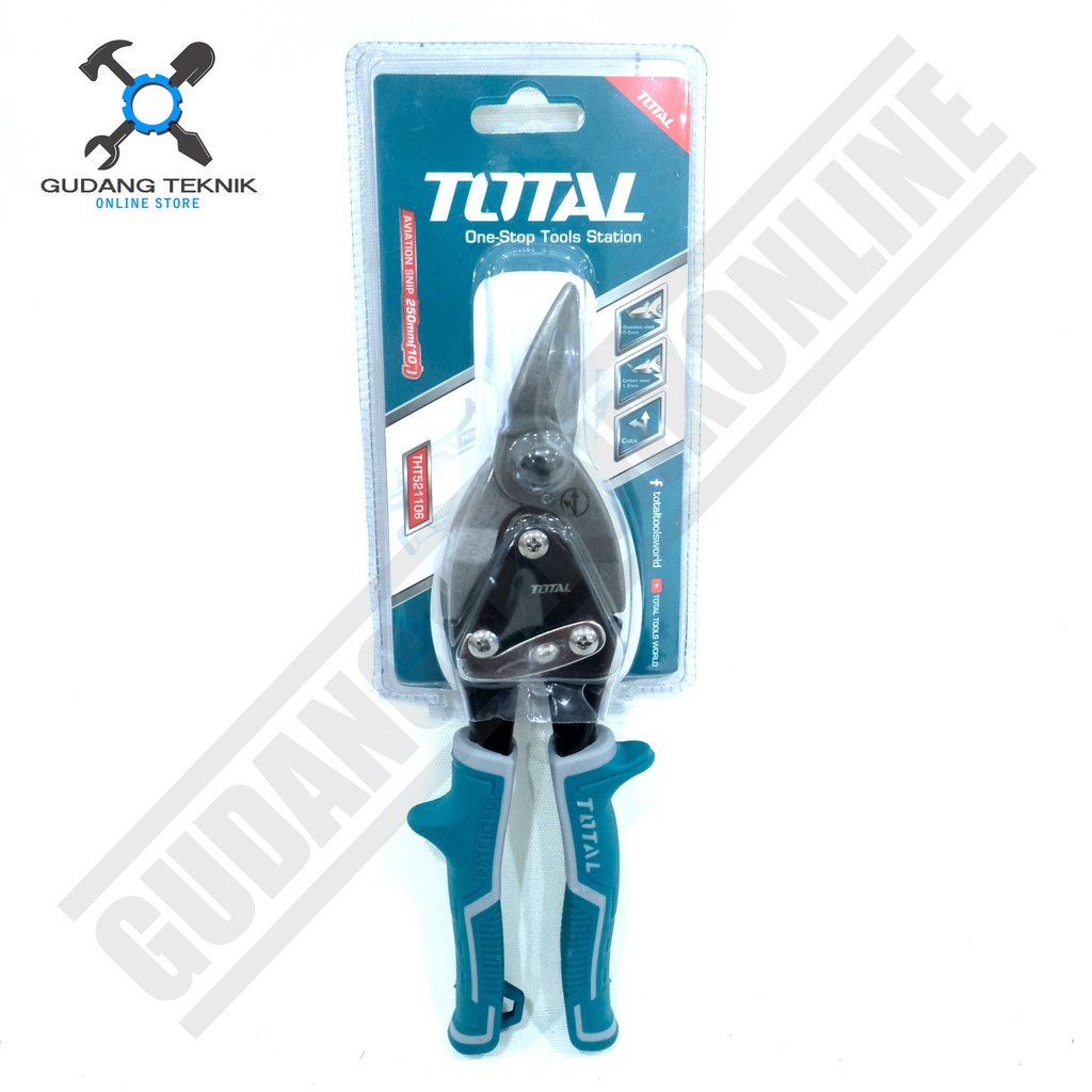 Gunting Seng BENGKOK  TOTAL THT521106 / Aviation Snip TOTAL THTJ 521106 10 Inch - Gunting Baja Ringan Galvalum