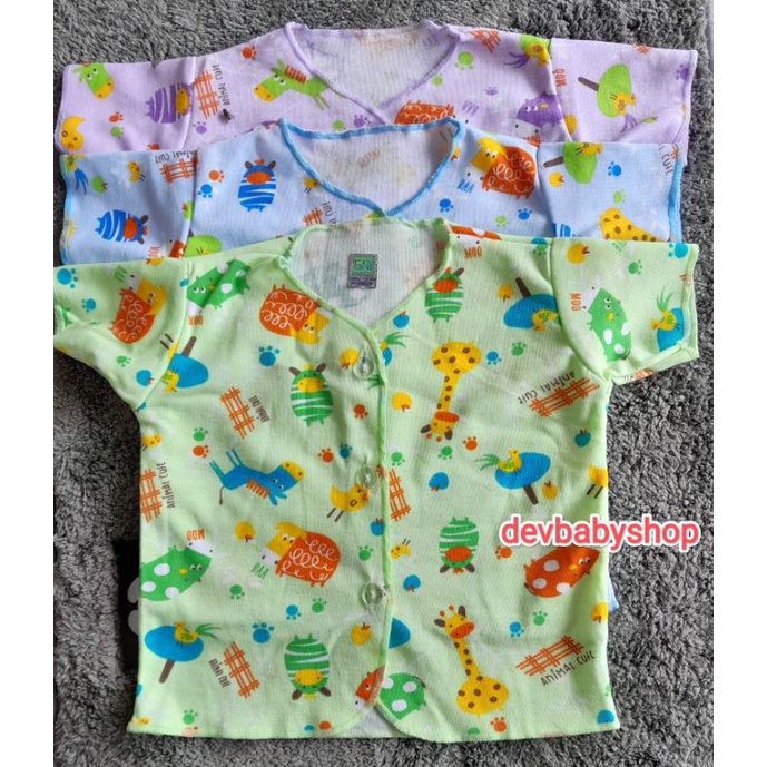 6PCS BAJU BAYI LENGAN PENDEK FULL PRINT JAY JAY-BAJU BAYI LENGAN PENDEK HALUS