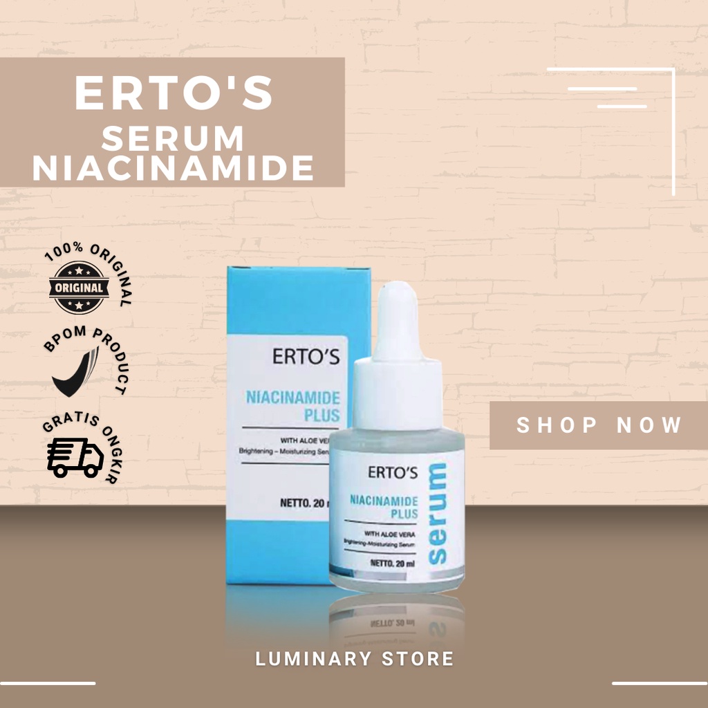 ERTOS SERUM NIACINAMIDE PLUS SERUM PERAWATAN WAJAH SERUM GLOWING SERUM BRIGHTENING MOISTURIZING