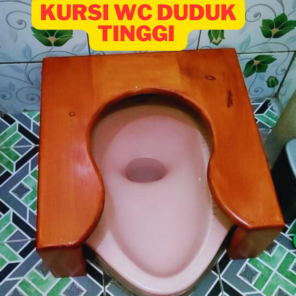Bangku Toilet Jongkok Kursi WC Model U Bangku Toilet Duduk Kloset Jongkok Dingklik Kayu Pijakan kaki
