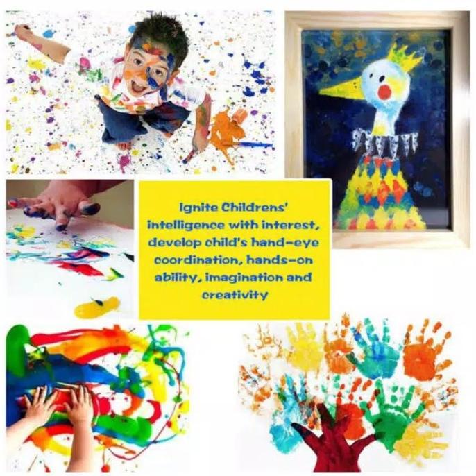 

Cat Alat Melukis Lukis Warna Anak Flomo Washable Kids Finger Paint Ori