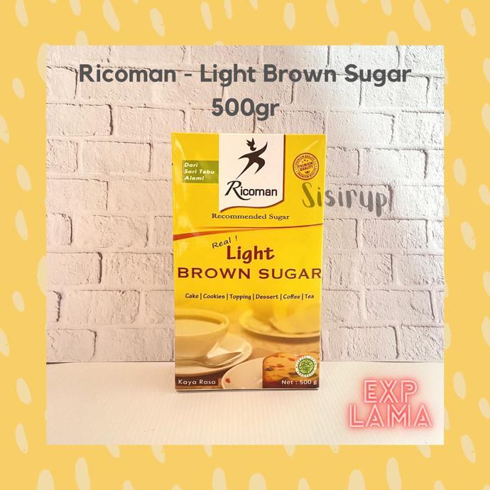 

Kualitas terbaik] 500 GR Light Brown Sugar Ricoman / Brown Sugar / Ricoman