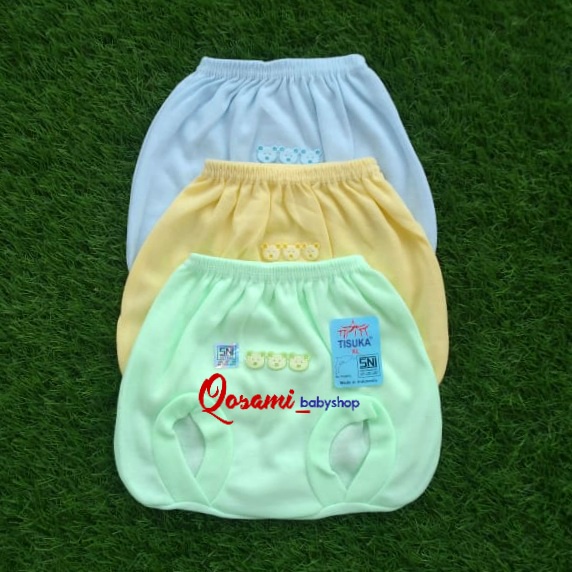 DOLPHIN 3 pcs Celana Pop Bayi Polos Uk M, L, XL SNI