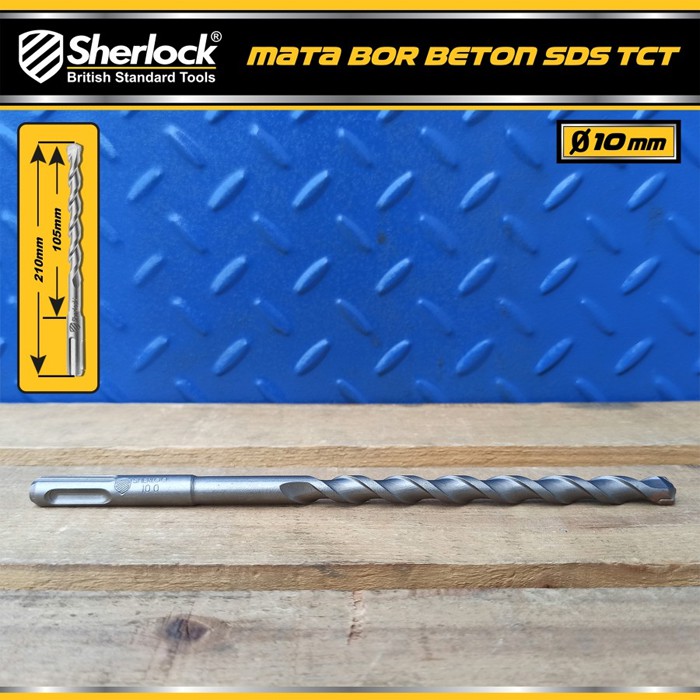 Mata Bor Beton SDS Material TCT / Sherlock Panjang 210 mm x Diameter 10 mm