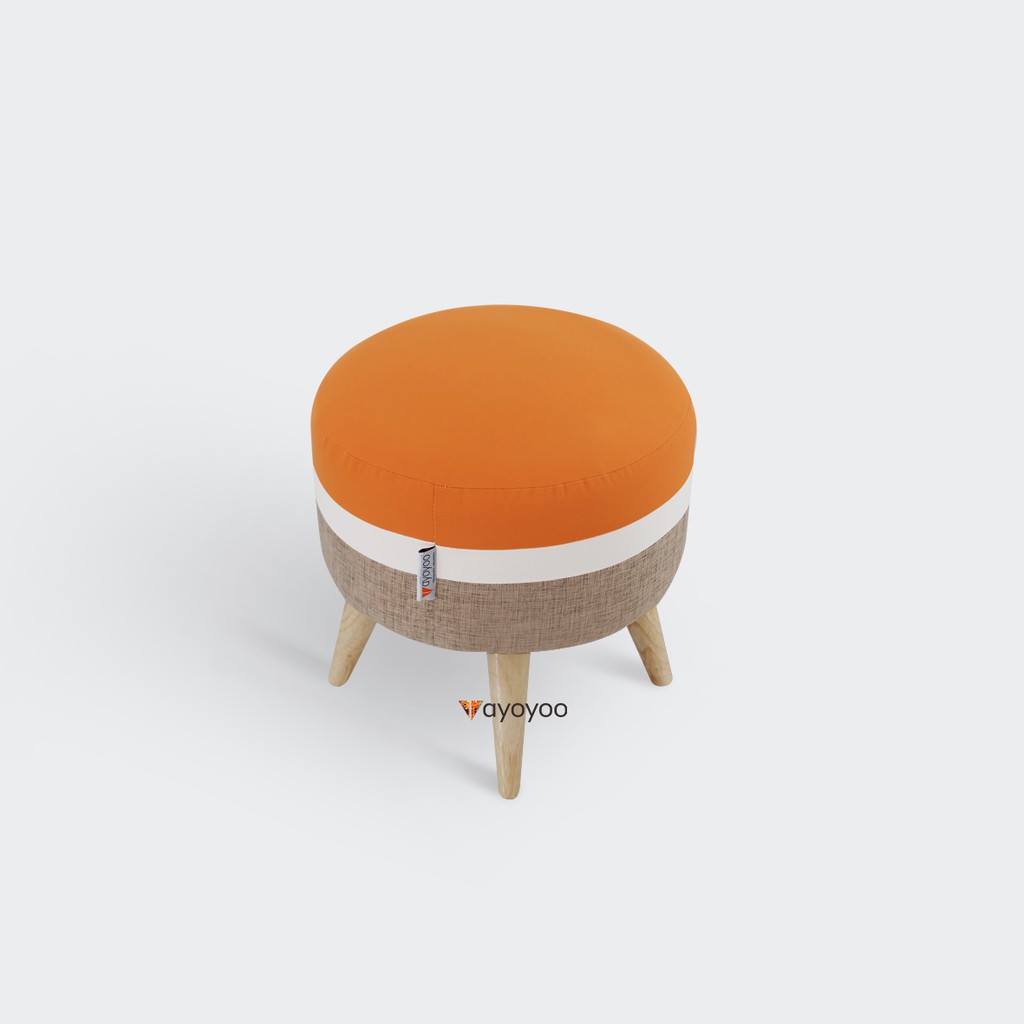 Ayoyoo Orange Macaroon Moon Stool Kursi