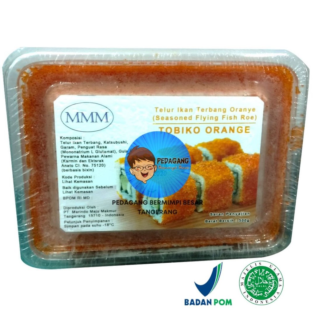 Tobiko Orange 500gr / Telur Ikan Terbang / Flying Fish Roe PREMIUM