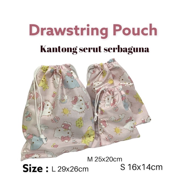 Fawn’G Handmade - Pouch serut Serbaguna Motif Karakter Kartun