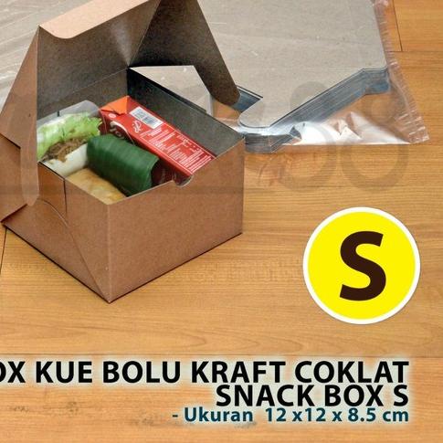 

➷ Dus Kotak Snack Box | KRAFT Coklat - S - ( 50 Pcs ) ➯