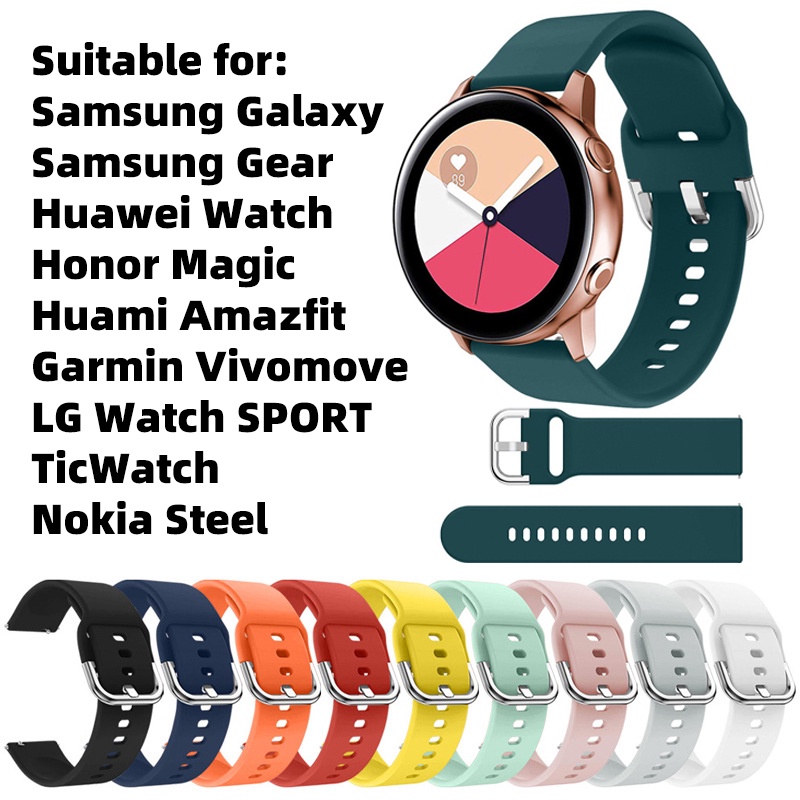 ✅NEW Samsung/Huawei 20/22mm Silicone Bracelet Belt/Smart Watch strap