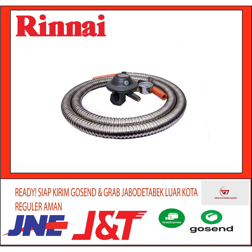 Selang Dan Regulator Gas Rinnai RG 622 MS . Aman &amp; Berkualitas . Baru