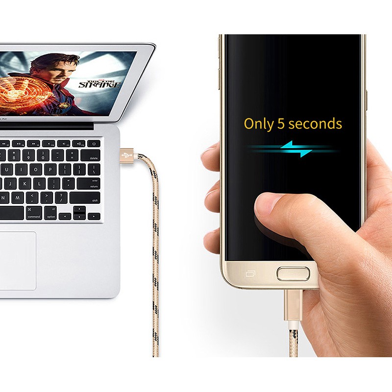 JOYSEUS Kabel data 2A USB Micro Cable Fast Charging Utk Smartphone xiaomi samsung -100CM