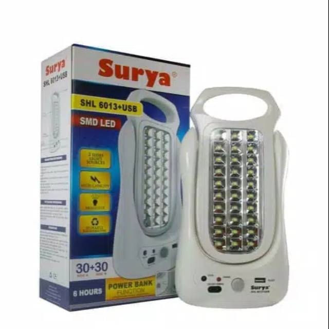 Lampu Emergency Led 6013 + USB Surya