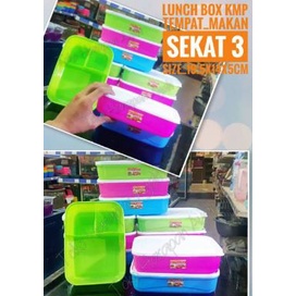 TEMPAT MAKAN MURAH KMP / TEMPAT MAKAN 22x14CM / OMPRENG/ TEMPAT MAKAN 3 SEKAT