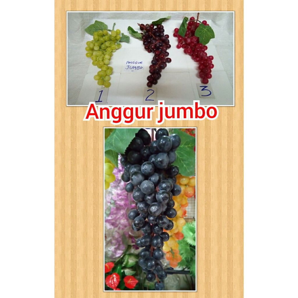 Jual buah anggur/anggur plastik/buah dekorasi/pohon anggur Terlaris
