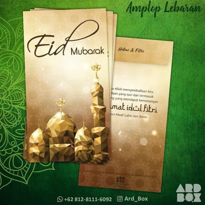 

Amplop Lebaran Ramadan Angpao Idul Fitri Custom Eid Mubarak Murah Le06
