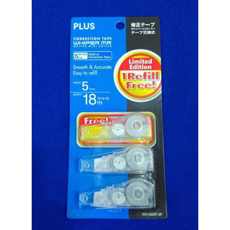 

DISKON HARGA Refill correction tape plus WH605 isi tip ex kertas DR222