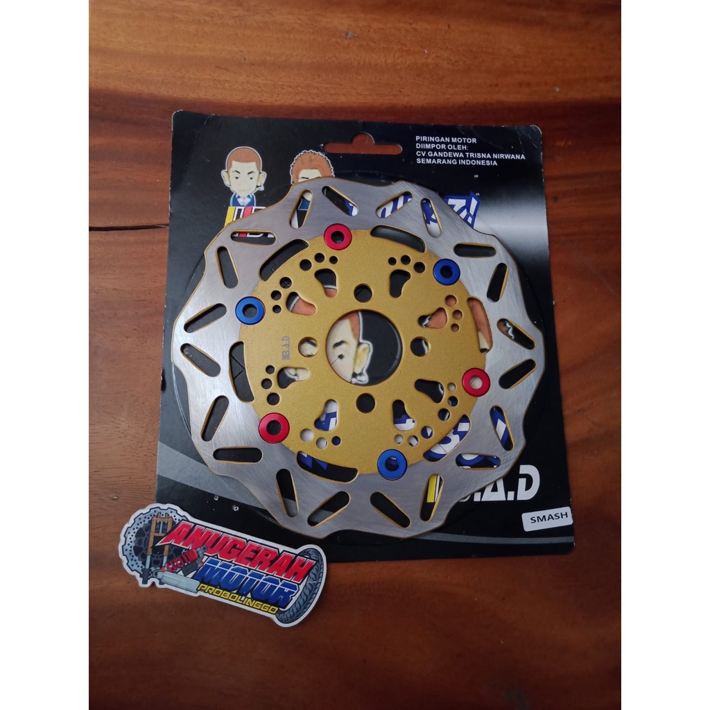 Piringan cakram Depan Variasi Suzuki Smash / Shogun 125 / Spin Ibad