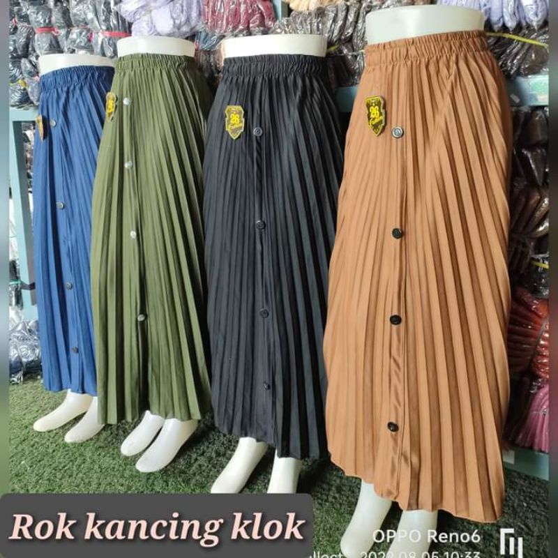 rok plisket kancing 5pcs 100rb