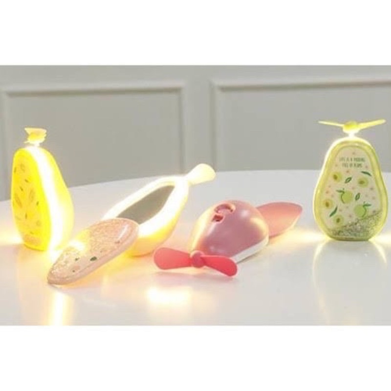 kipas angin cermin led Buah kipas angin glitter air kipas angin portable mini fan