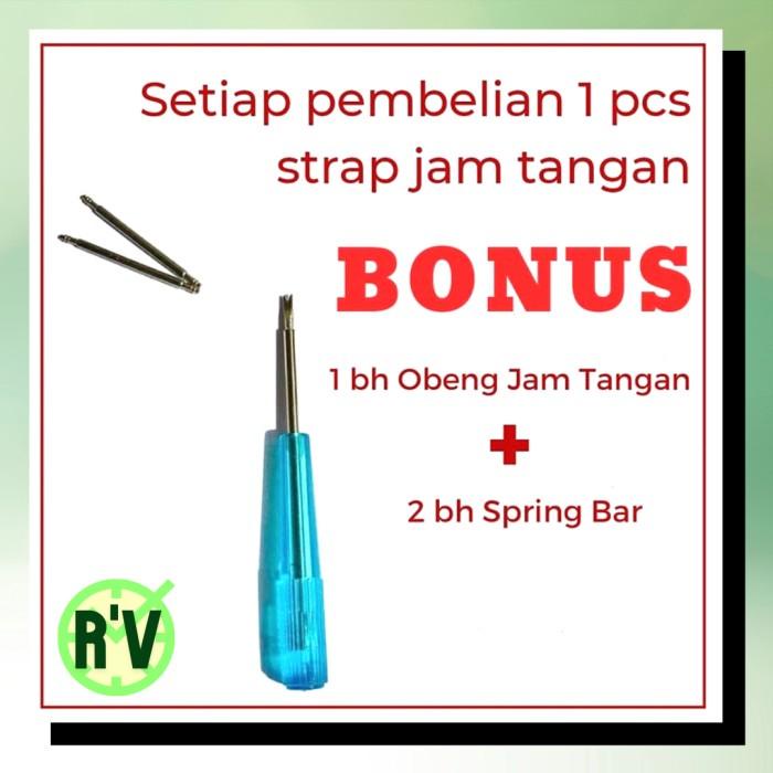 Strap / Strap Jam Tangan Butterfly Clasp Kulit - Hitam Kualitas Terbaik