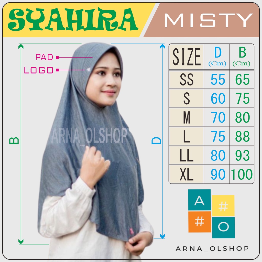 Rafanie Syahira Jilbab Instan Hijab Sport Pad Antem Kain Misty CATALOG 1